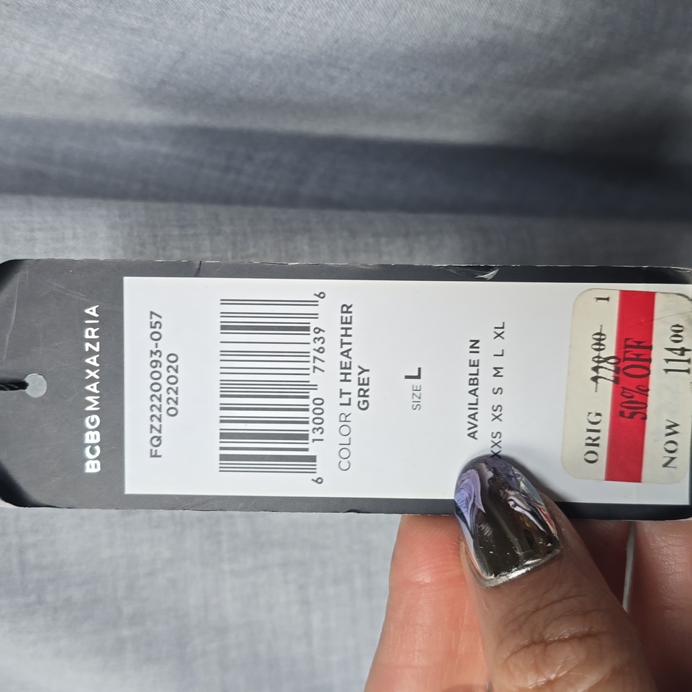 BCBGMaxAzria Gray Wide Leg pants New L large - Picture 9 of 13